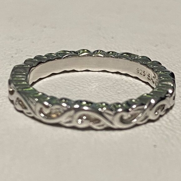 Stacker Ring SAI Size 7.5 Jewelry Sterling Silver Stamped 925 - Picture 7 of 8